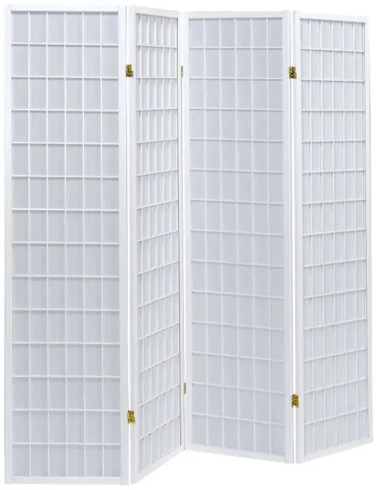 Roberto 4-panel Folding Screen White