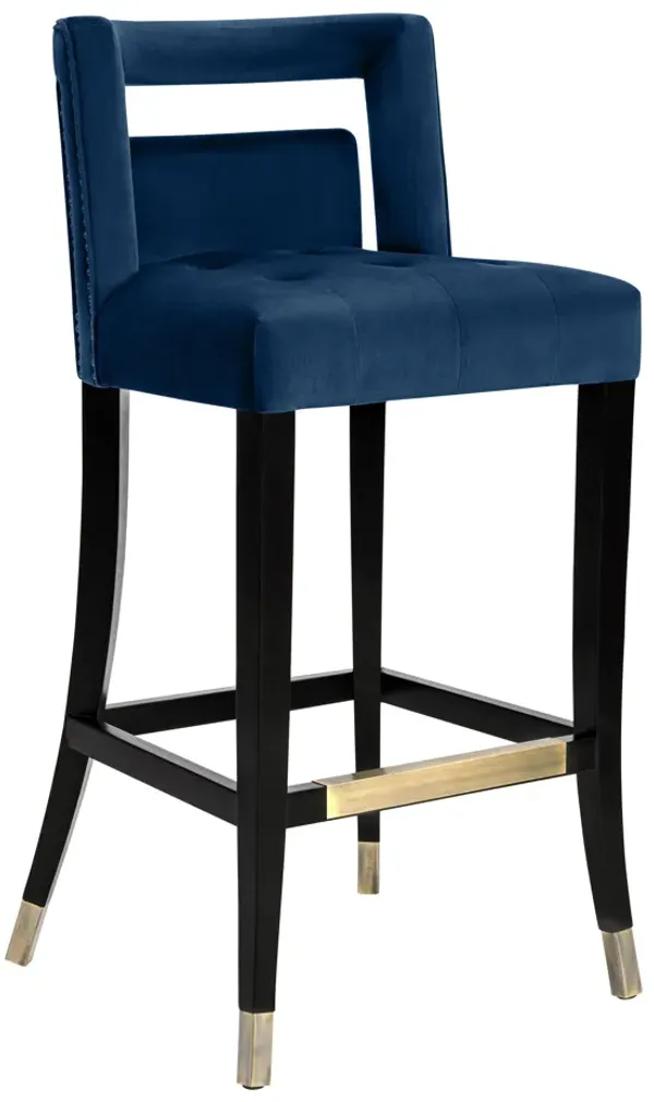Hart Navy Velvet Bar Stool