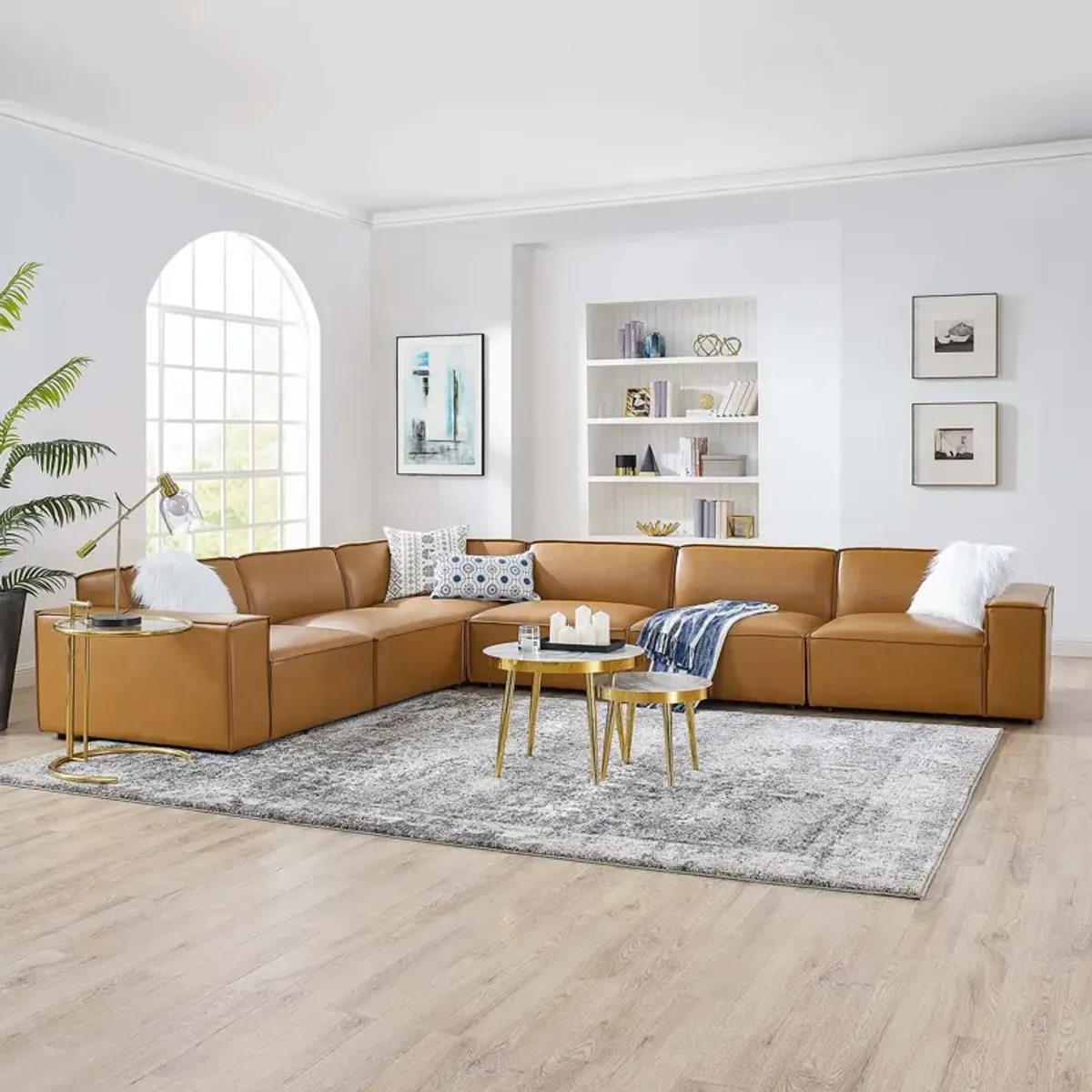 Restore 6-Piece Vegan Leather Sectional Sofa