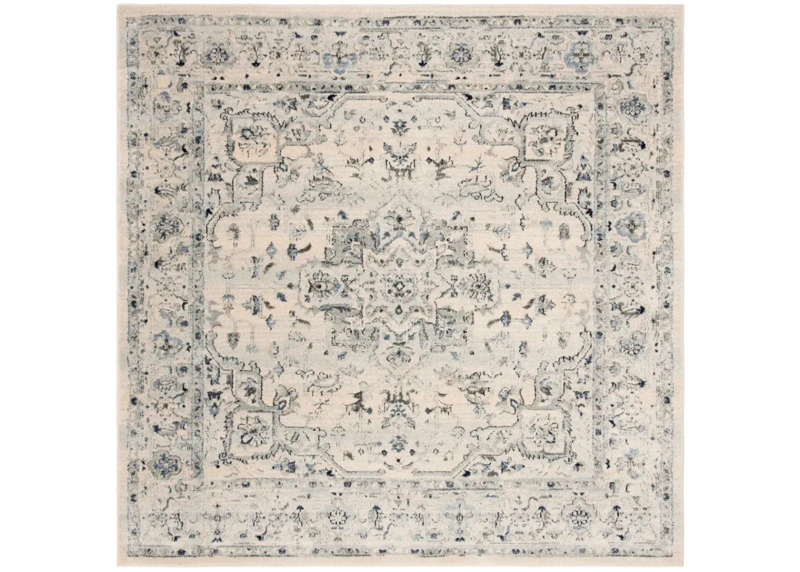 CHARLESTON 411 IVORY  4' x 4' Square Square Rug