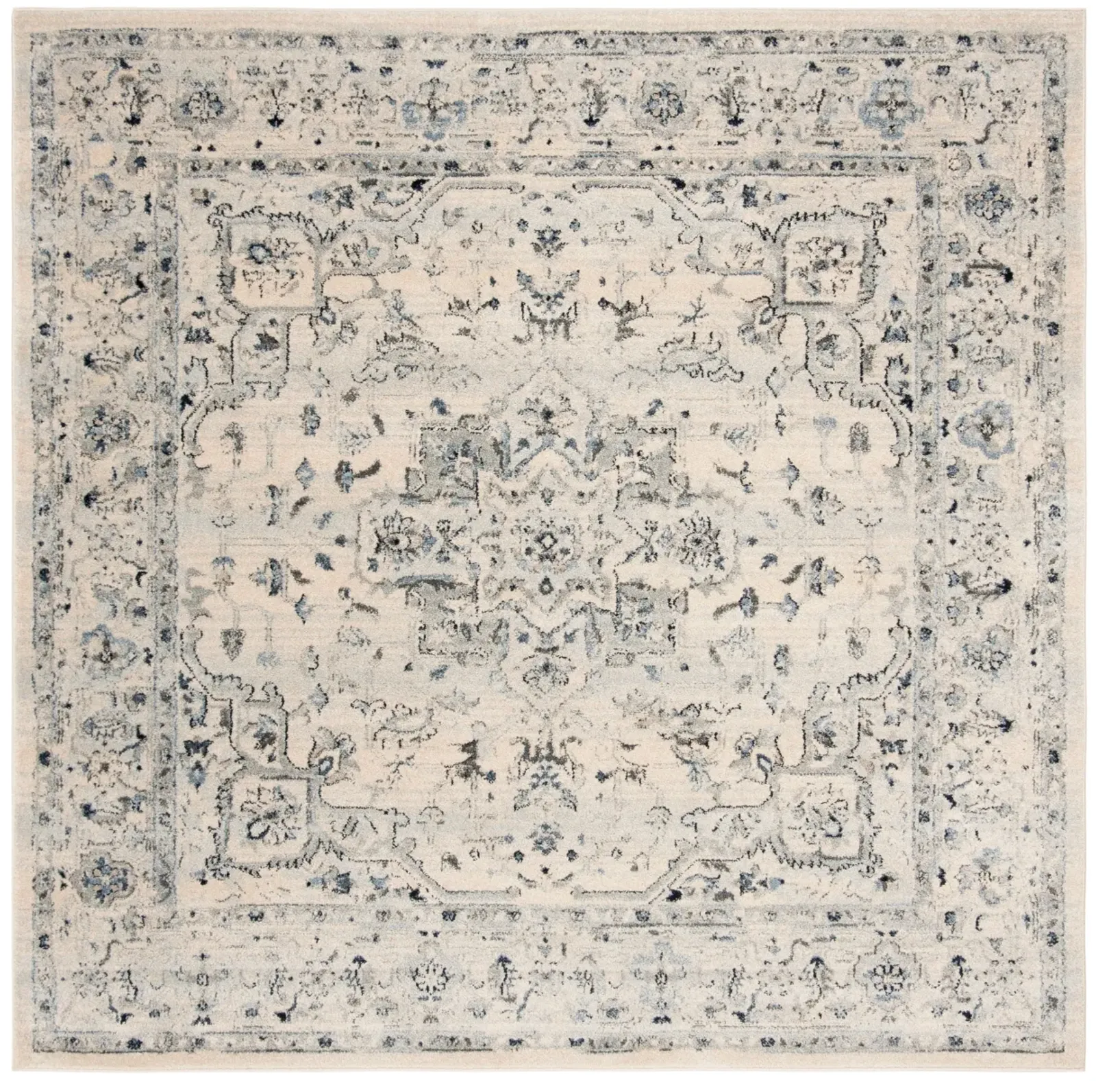 CHARLESTON 411 IVORY  4' x 4' Square Square Rug