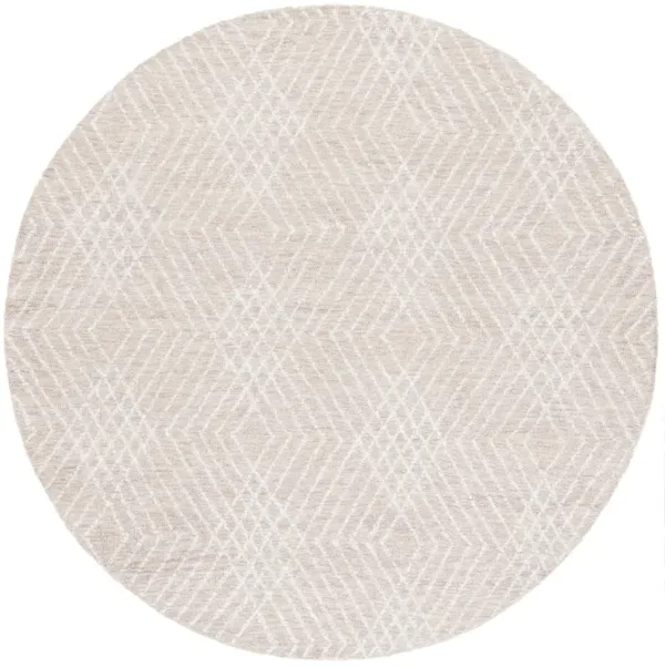 ABSTRACT Hand Tufted 6' x 6' Round area rug