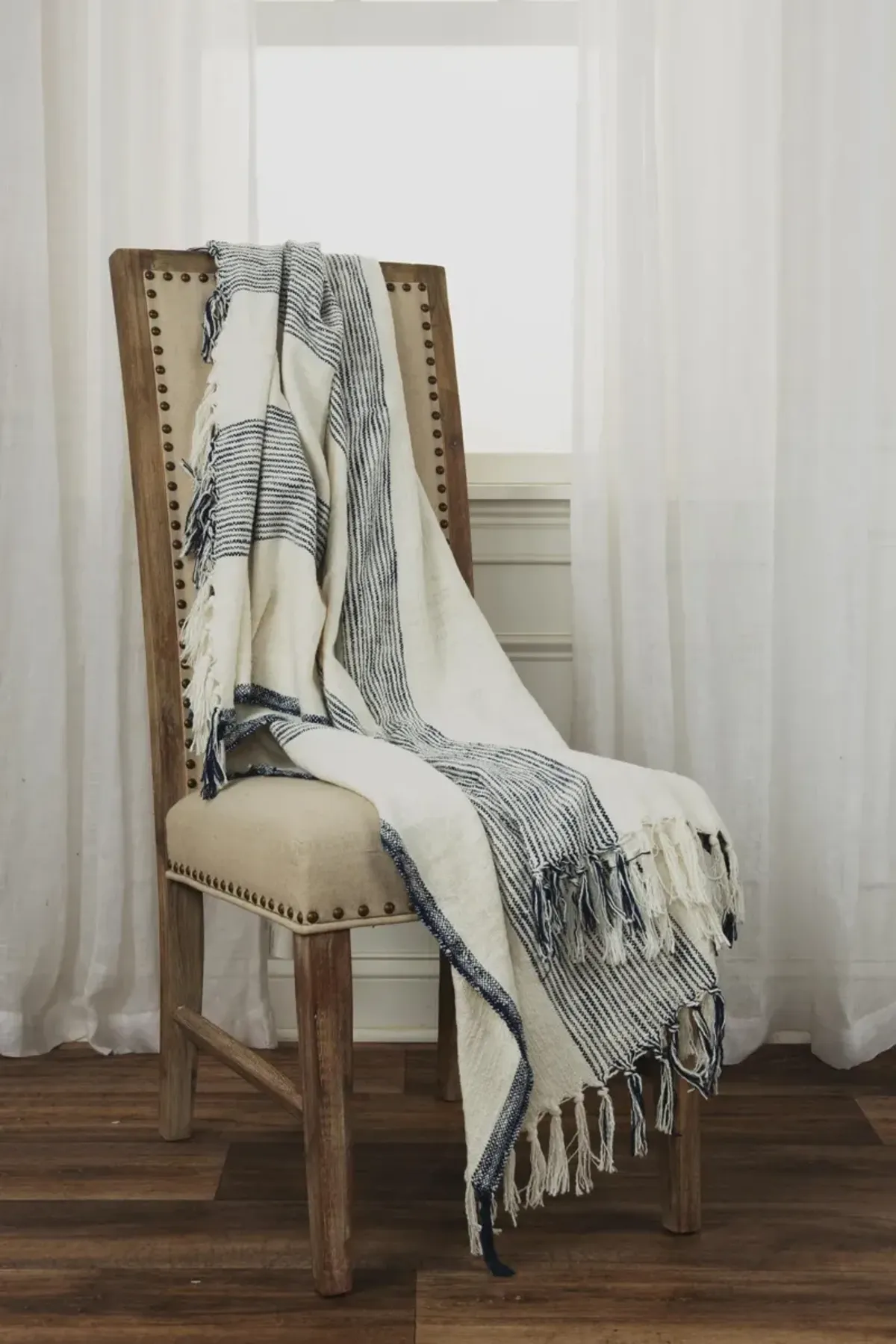 Stripe Ivory Throw