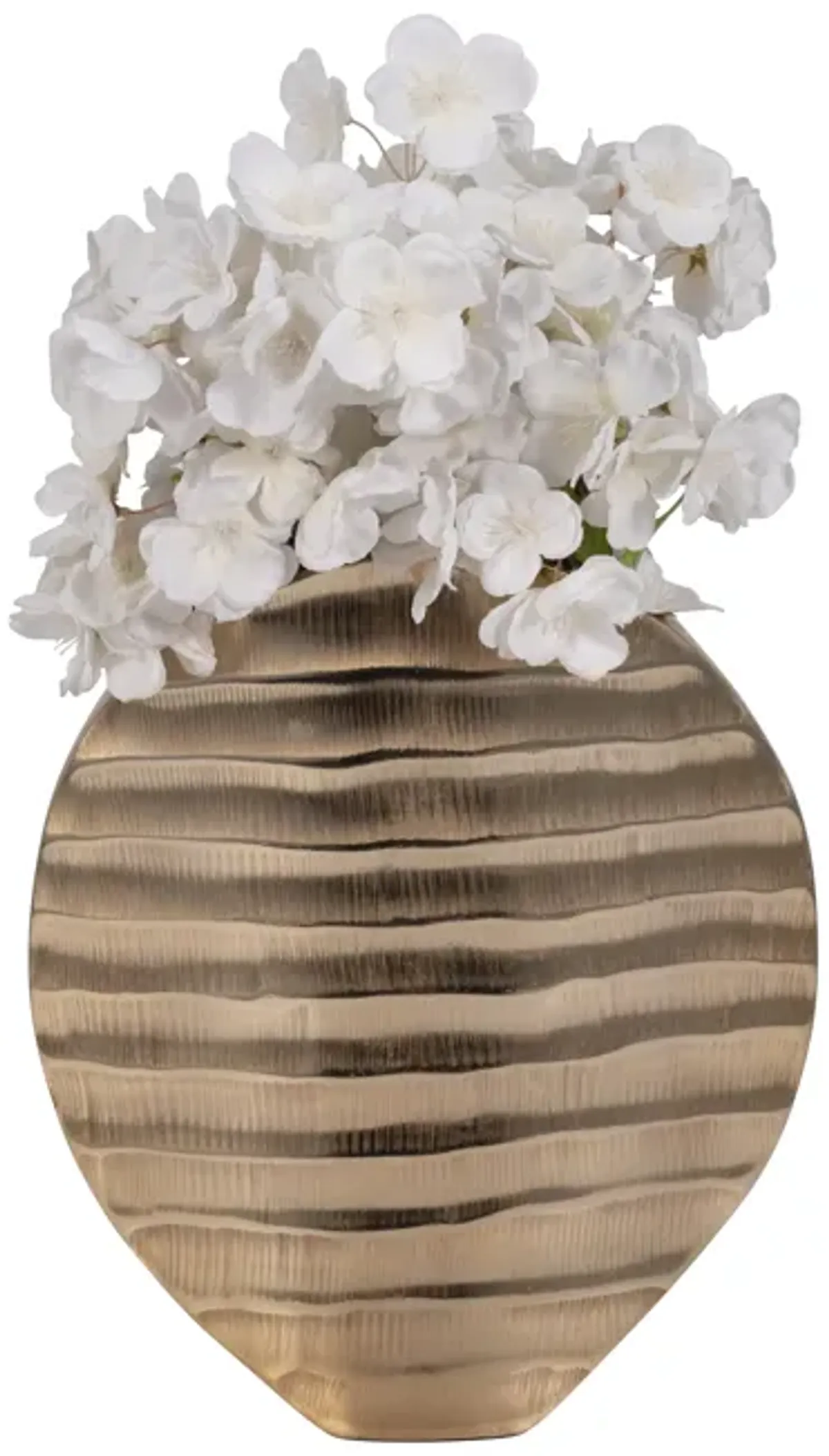 Metal, 12" Ombre Vase, Black/gold