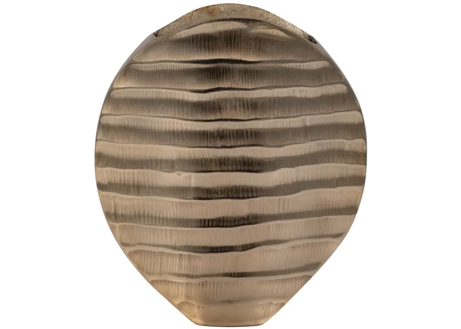 Metal, 12" Ombre Vase, Black/gold