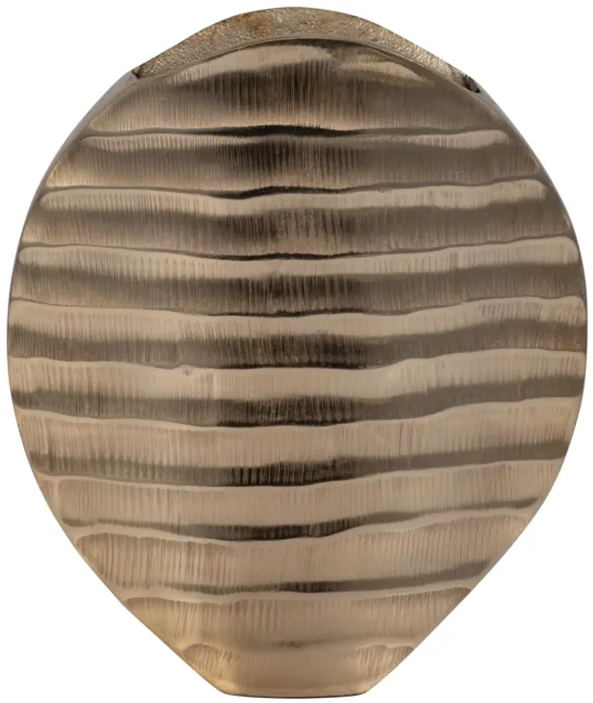 Metal, 12" Ombre Vase, Black/gold