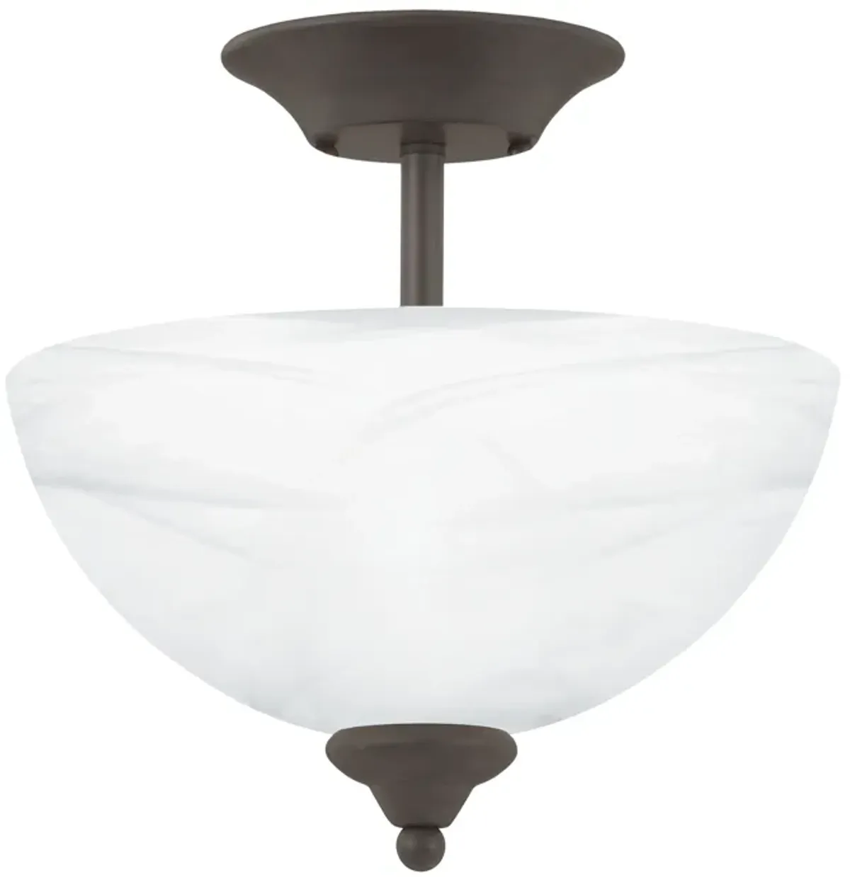 Tahoe 11.75" Wide 2-Light Semi Flush Mount - Brown