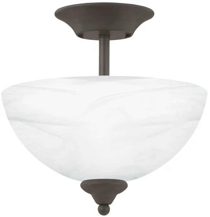 Tahoe 11.75" Wide 2-Light Semi Flush Mount - Brown