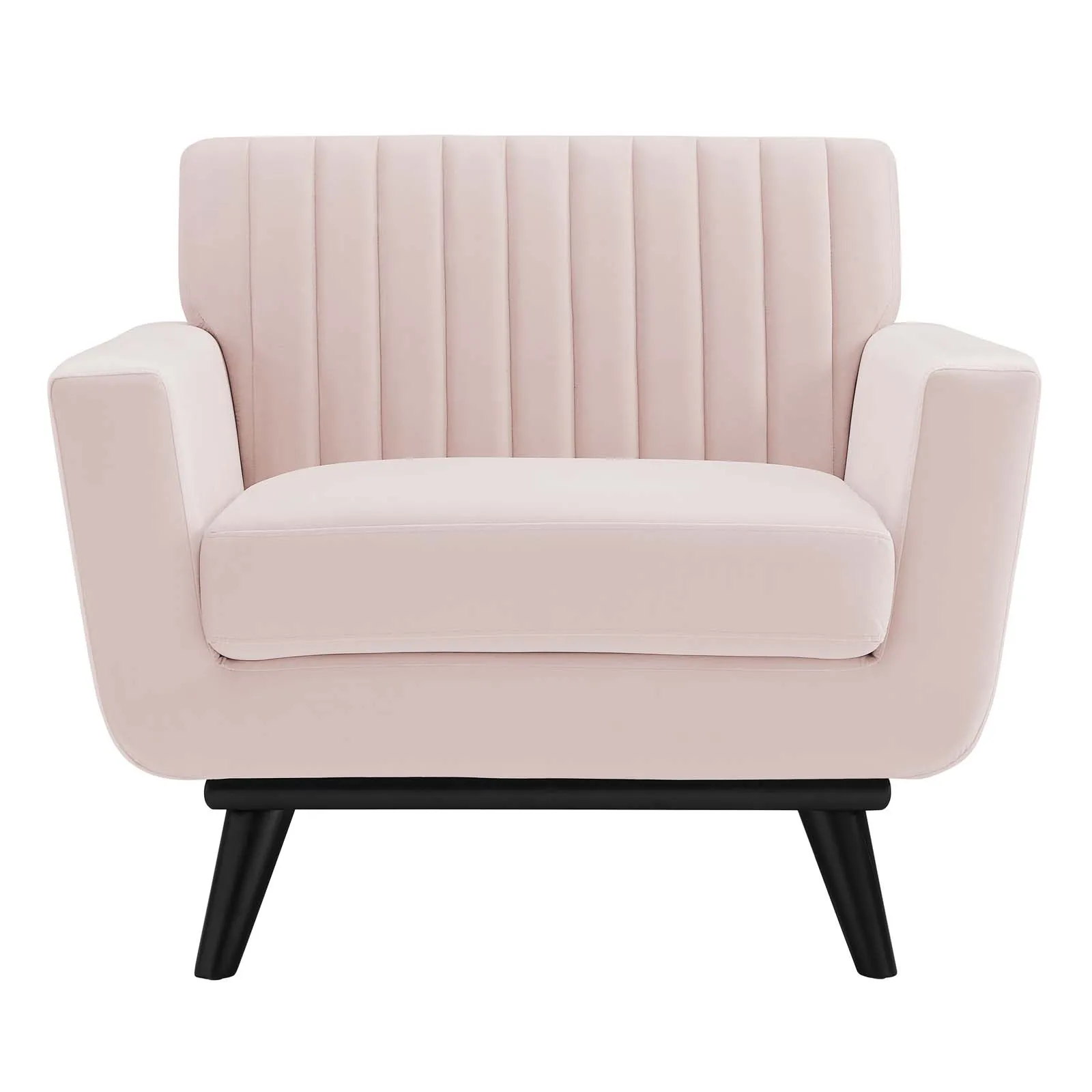 Engage Channel Tufted Performance Velvet Armchair