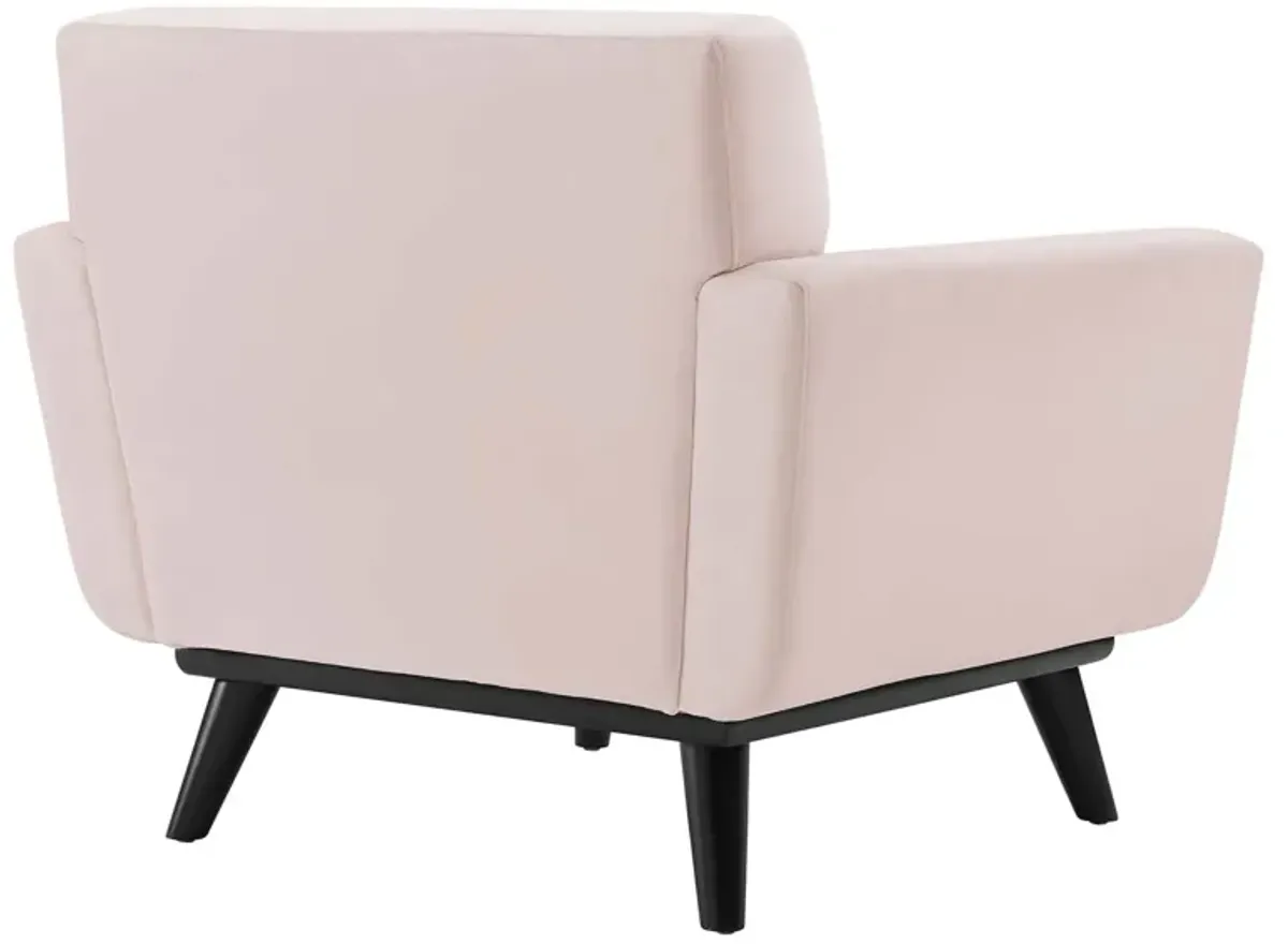 Engage Channel Tufted Performance Velvet Armchair