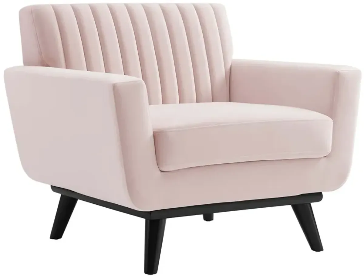 Engage Channel Tufted Performance Velvet Armchair