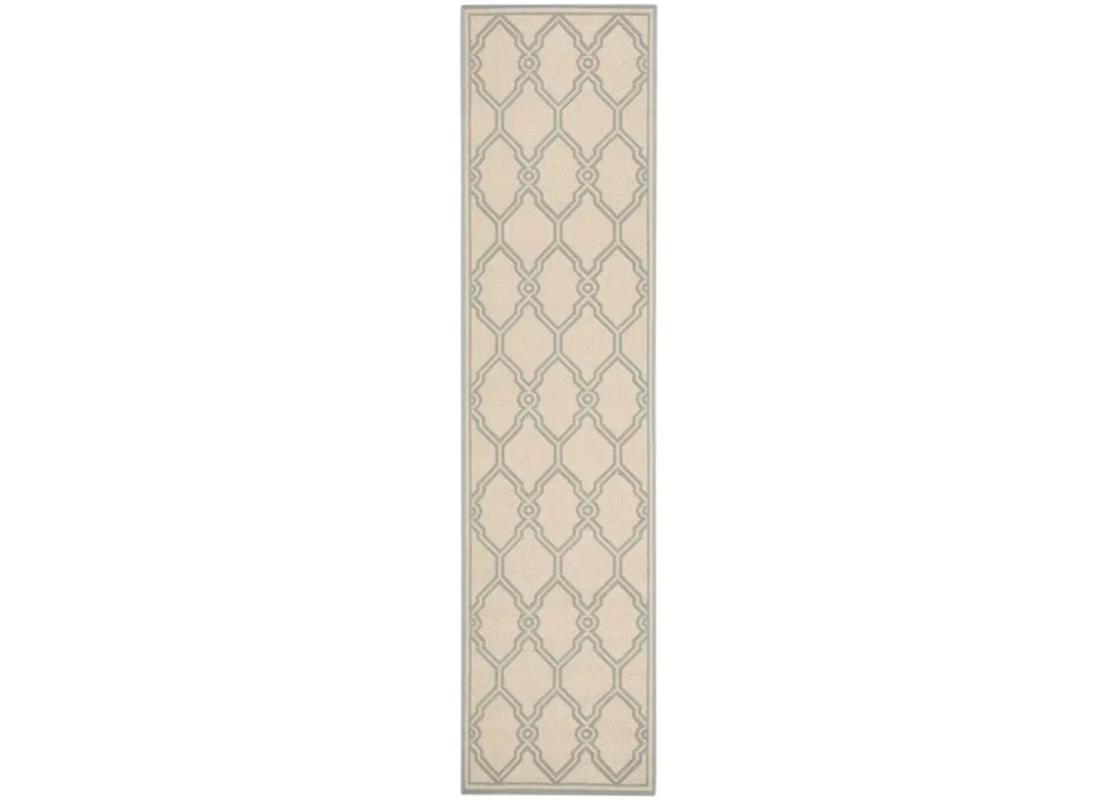 LINDEN 124 Collection LND124L-28 Cream / Aqua 2'-2" X 8'