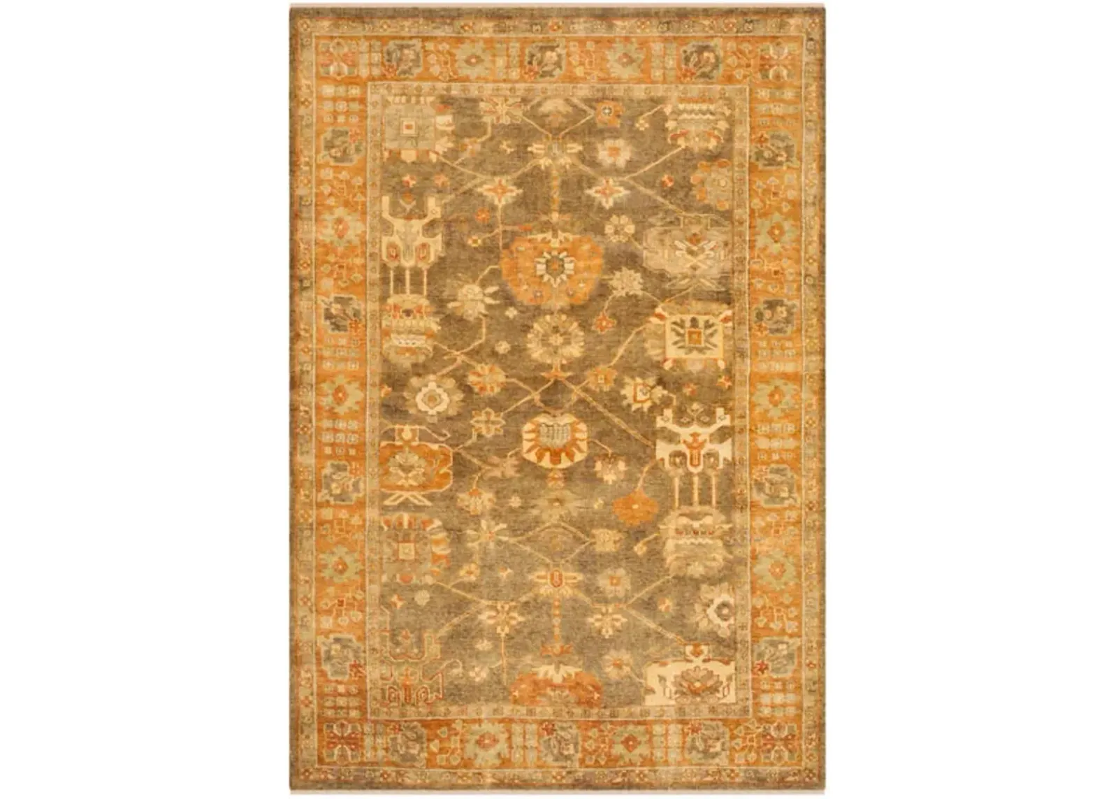 OSH144 Brown  10' X 14' Large Rectangle Rug