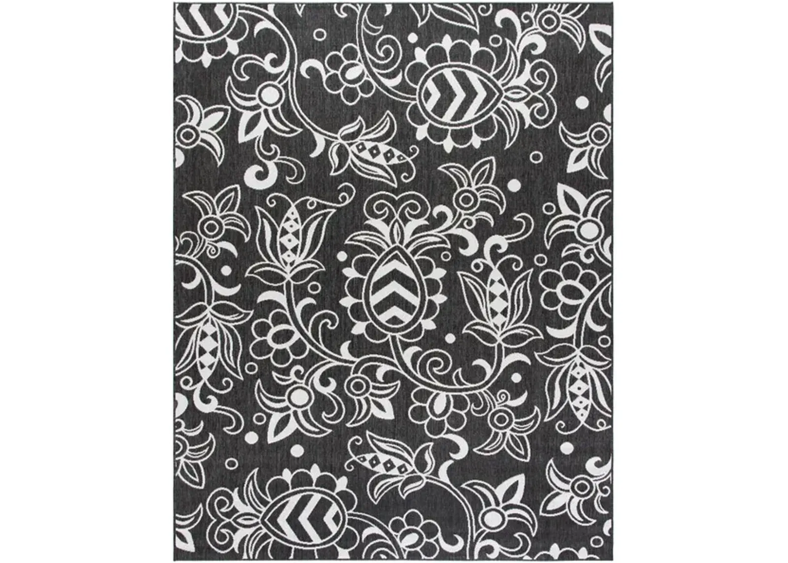 Safavieh BEACH HOUSE Collection BHS246Z-5 Black / Light Grey 5'-3" X 7'-6"