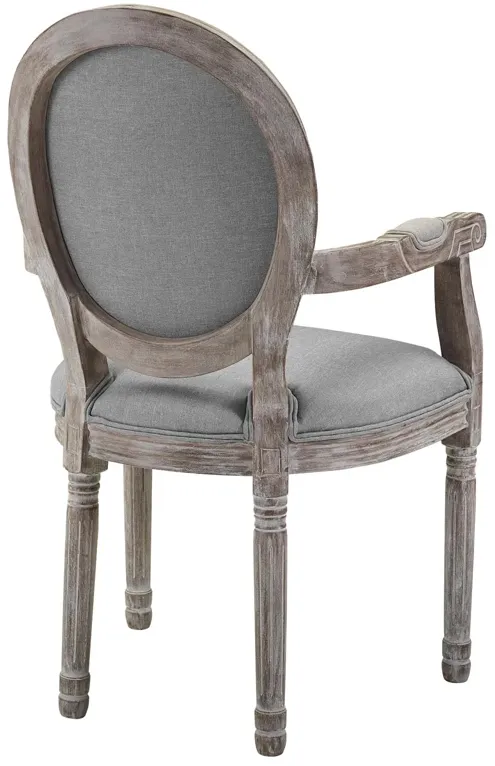 Emanate Vintage French Upholstered Fabric Dining Armchair