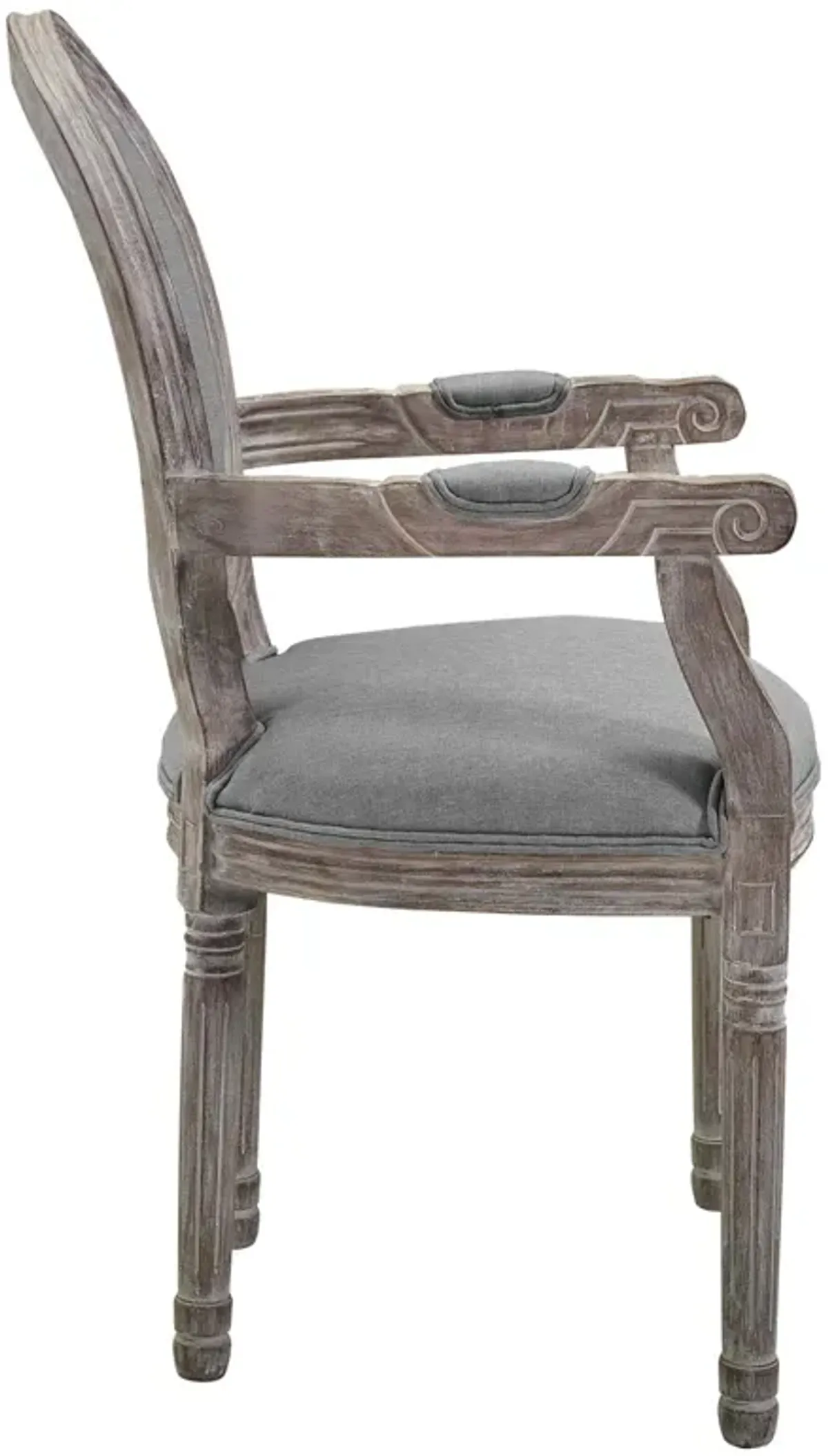 Emanate Vintage French Upholstered Fabric Dining Armchair