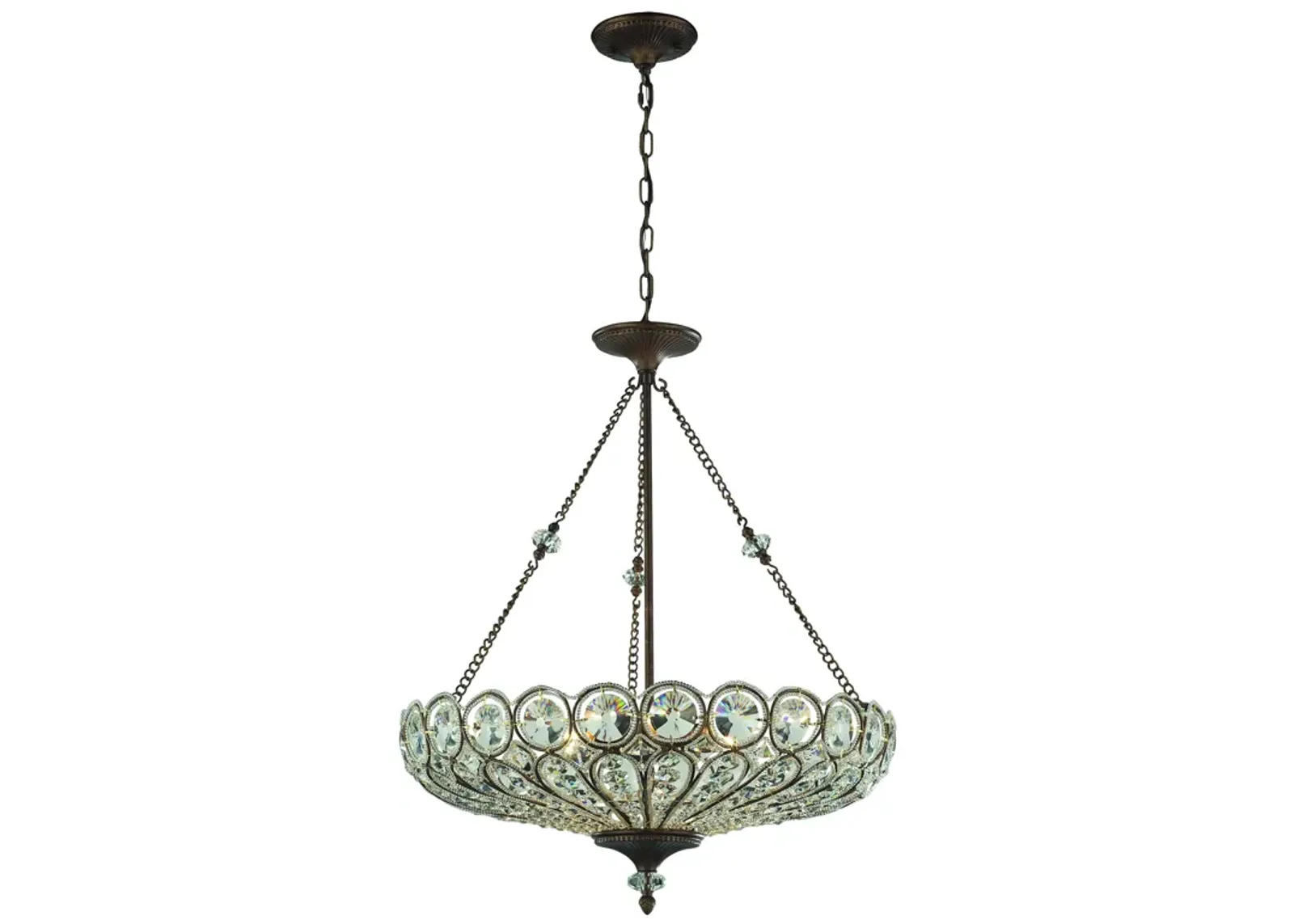 Christina 26" Wide 6-Light Chandelier - Mocha