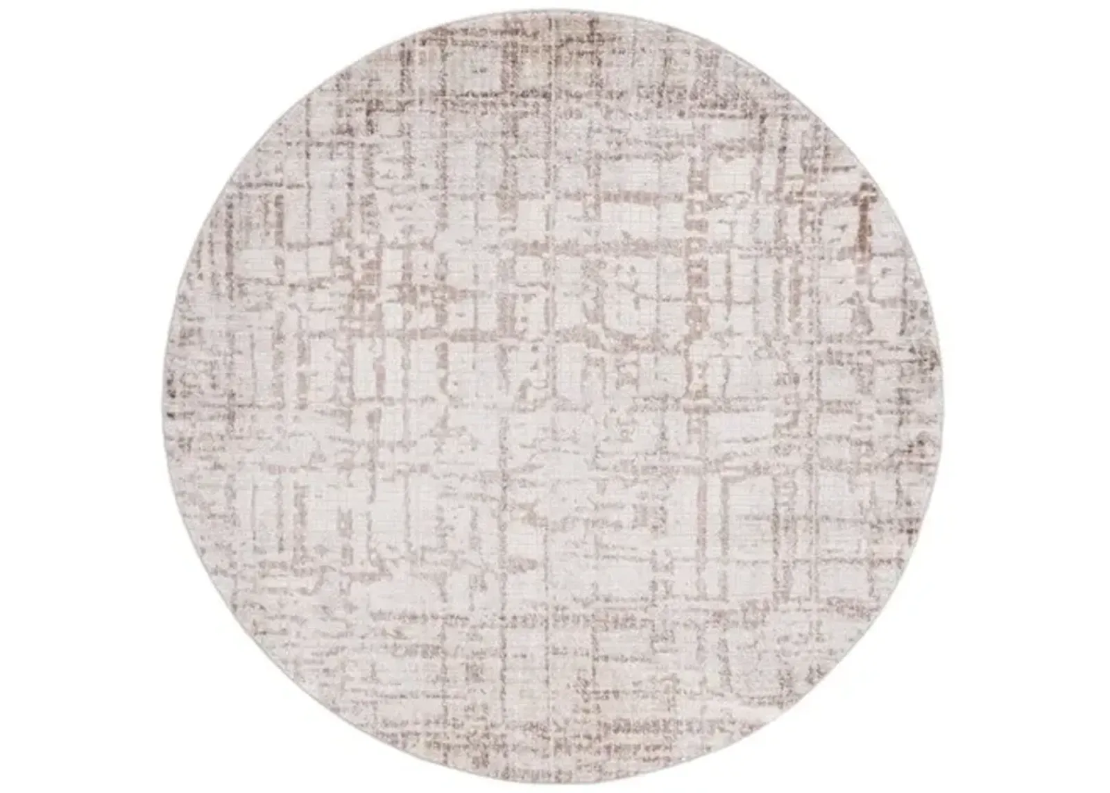 PALMA 340 Brown 6'-7' X 6'-7' Round Round Rug