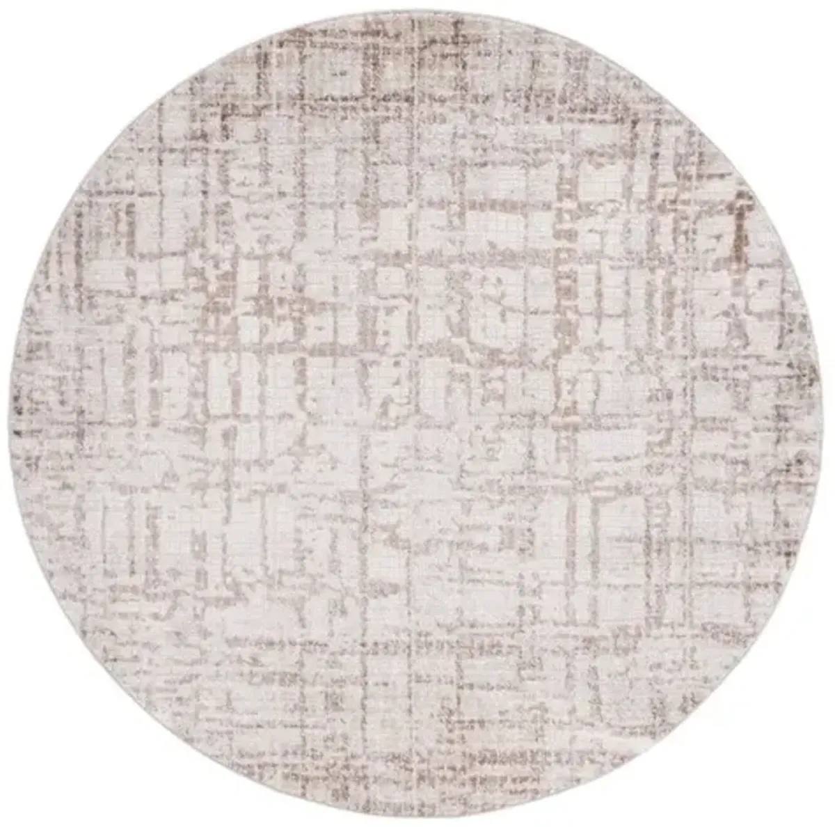 PALMA 340 Brown 6'-7' X 6'-7' Round Round Rug