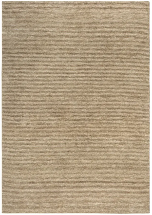 Mason Park Beige Solid/Tone on Tone Recycled Polyester 8'6" x 11'6" Rectangle Rug