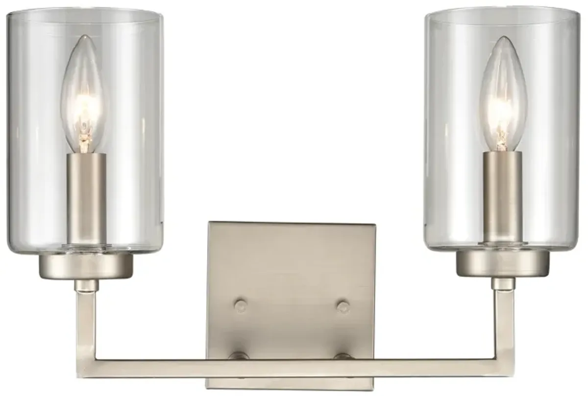 West End 14.5" Wide 2-Light Vanity Light - Brushed Nickel