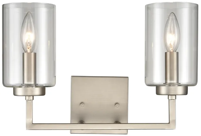 West End 14.5" Wide 2-Light Vanity Light - Brushed Nickel