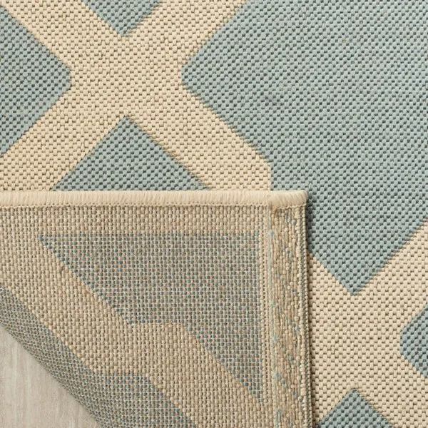 LINDEN 122 Collection LND122K-5 Aqua / Cream 5'-3" X 7'-6"