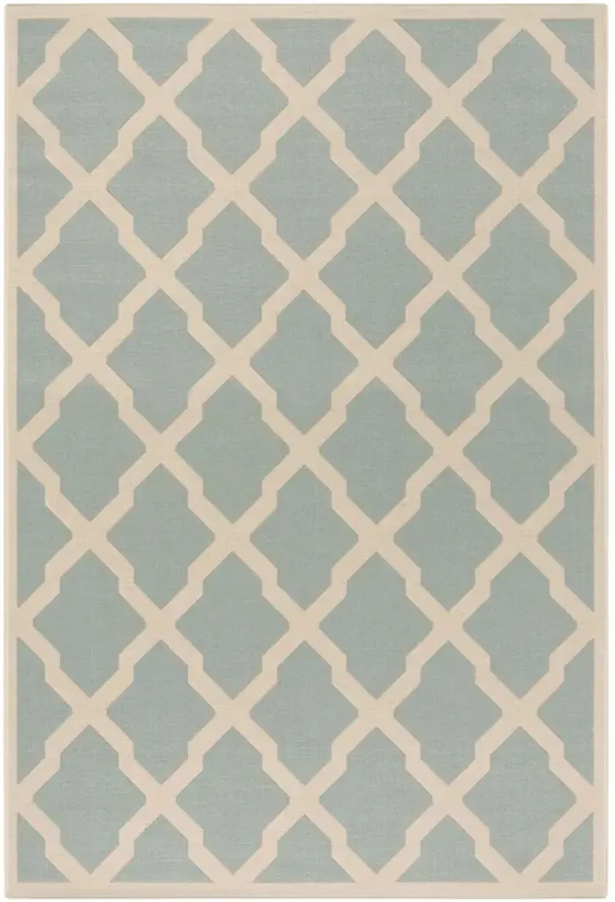 LINDEN 122 Collection LND122K-5 Aqua / Cream 5'-3" X 7'-6"