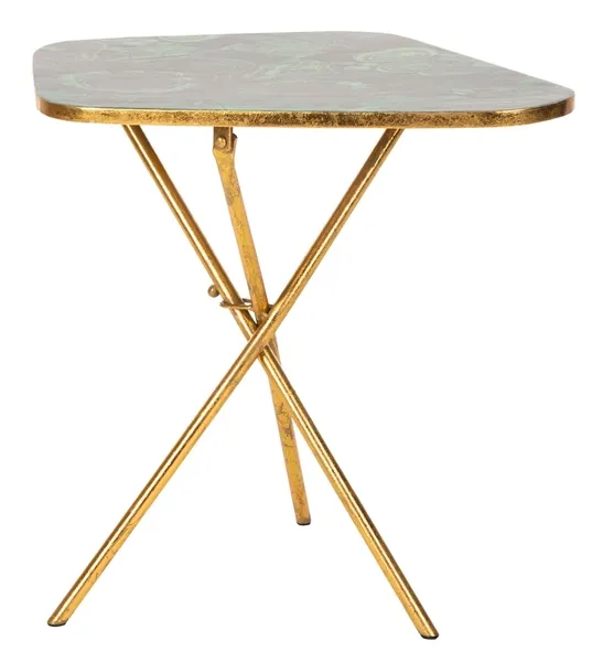 ZAMARA FAUX AGATE SIDE TABLE