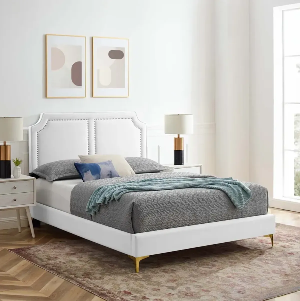 Novi Performance Velvet King Bed