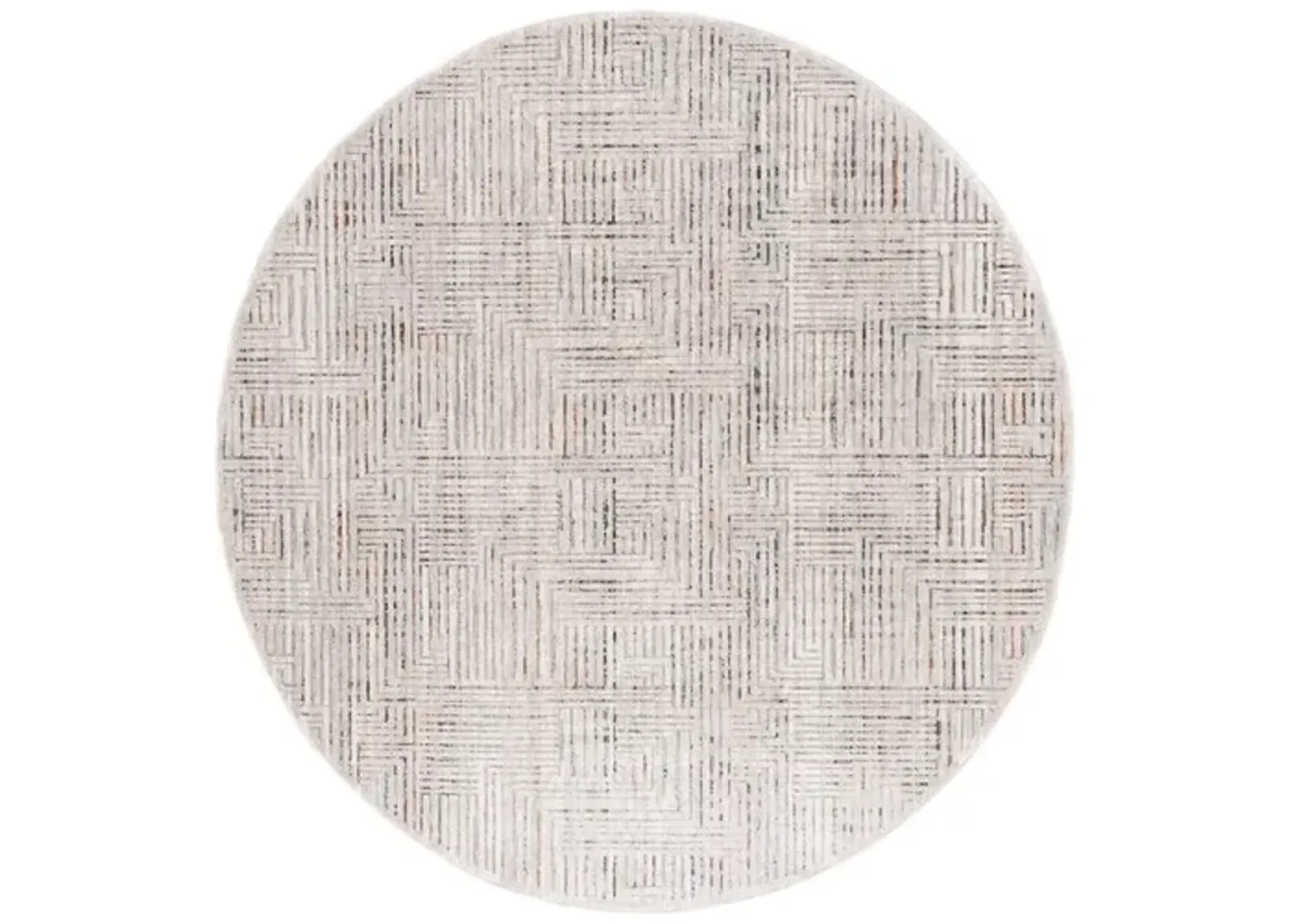 HARLOW 105 Grey  6'-3' X 6'-3' Round Round Rug