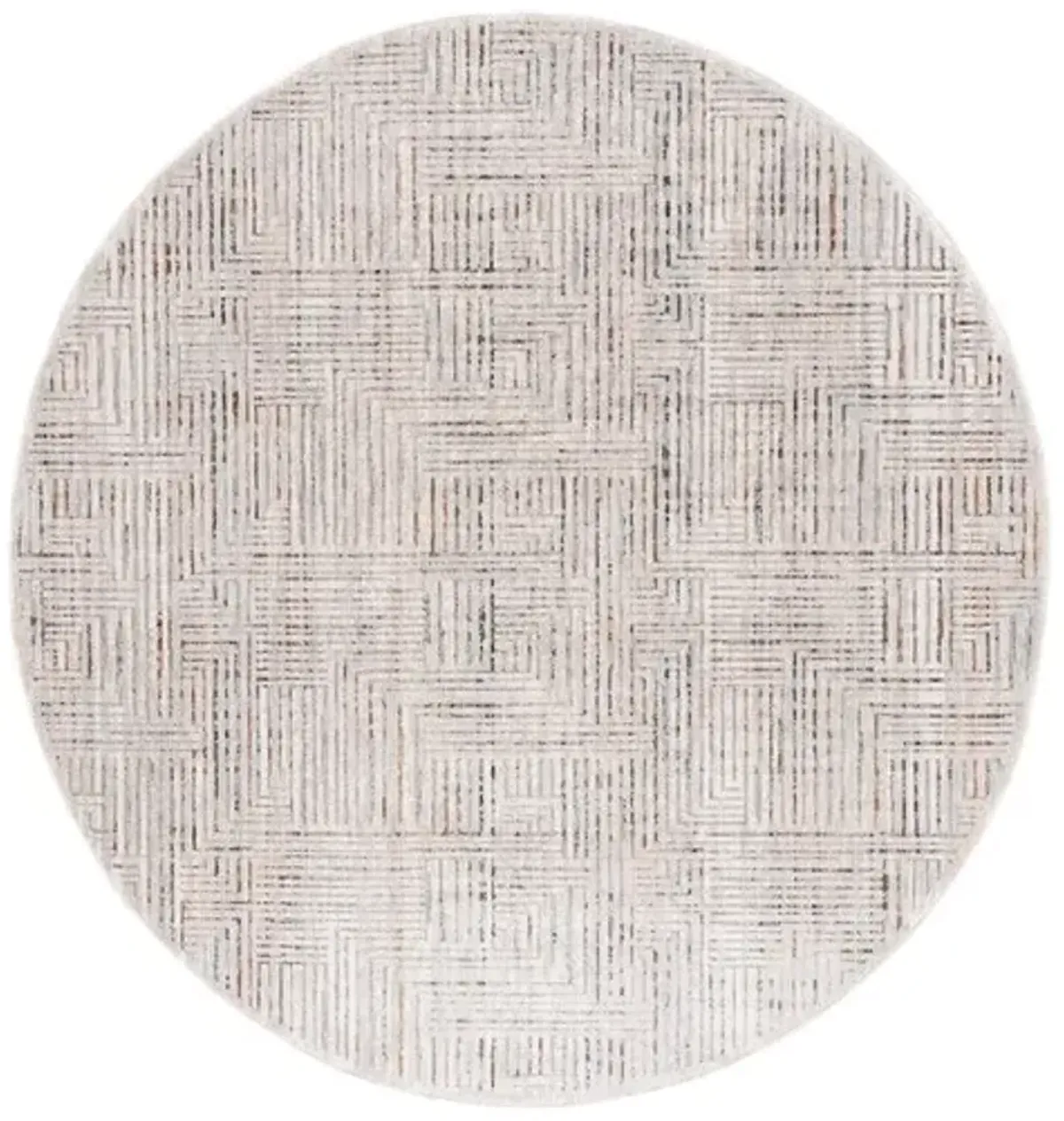 HARLOW 105 Grey  6'-3' X 6'-3' Round Round Rug