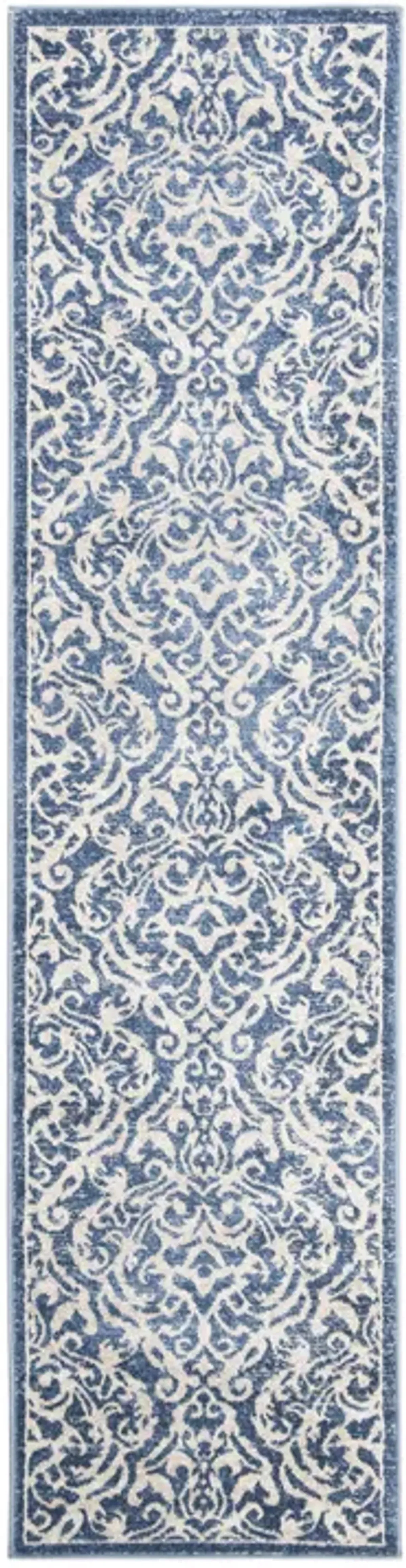 Brentwood 810 Navy / Creme 2' X 4' Accent Powerloomed Rug