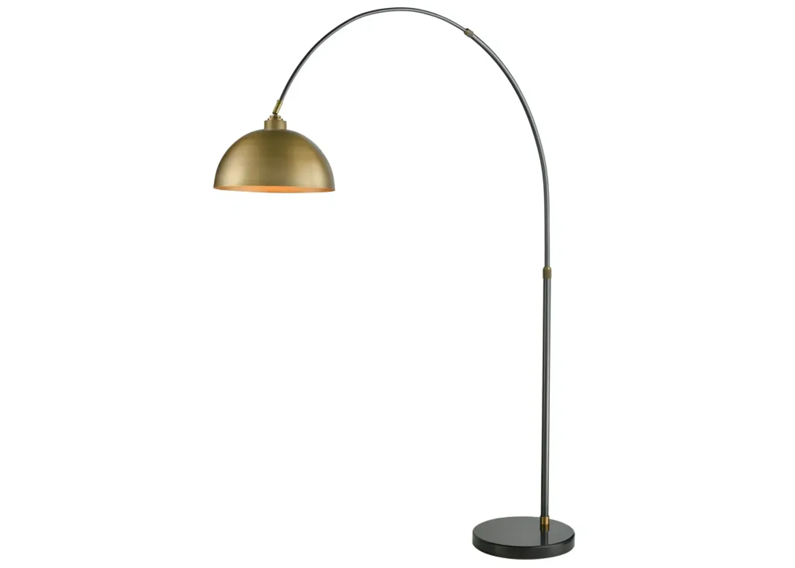 Magnus 76'' High 1-Light Floor Lamp - Aged Brass - Includes LED Bulb