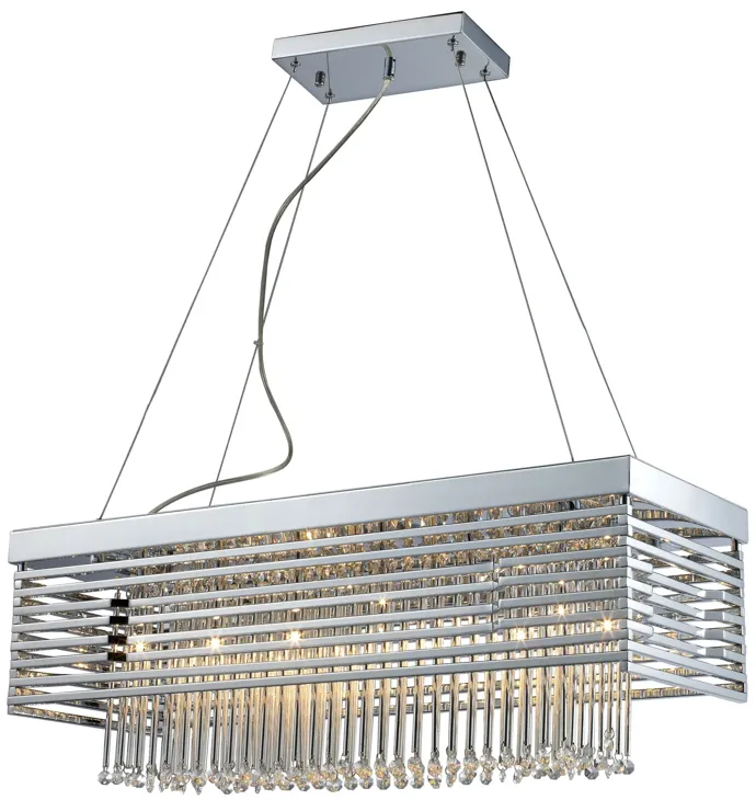 Cortina 12-Light Chandelier in Polished Chrome with Crystal