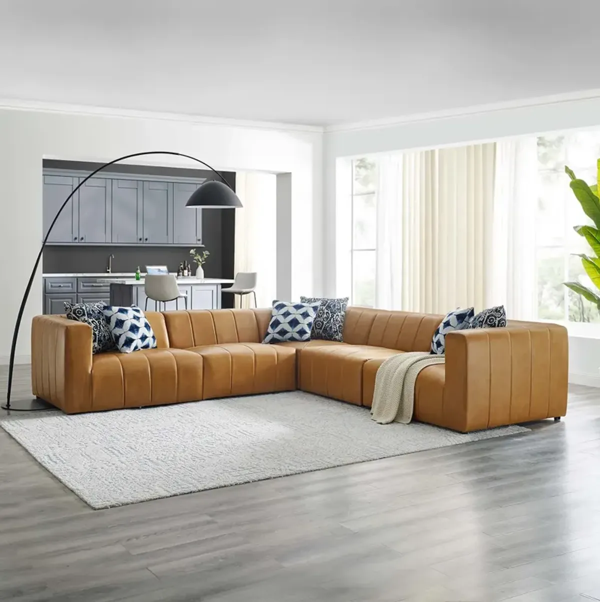 Bartlett Vegan Leather 5-Piece Sectional Sofa