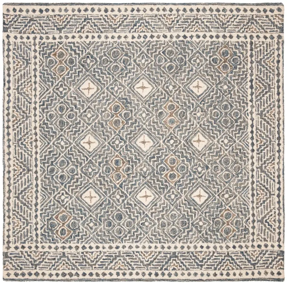 MICRO-LOOP Hand Tufted 7' x 7' Square area rug