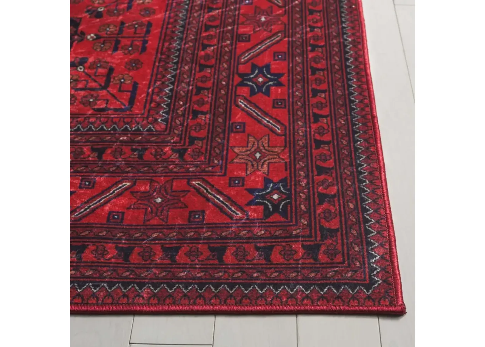 ORLANDO 754 RED  2'-2' x 8' Runner Rug