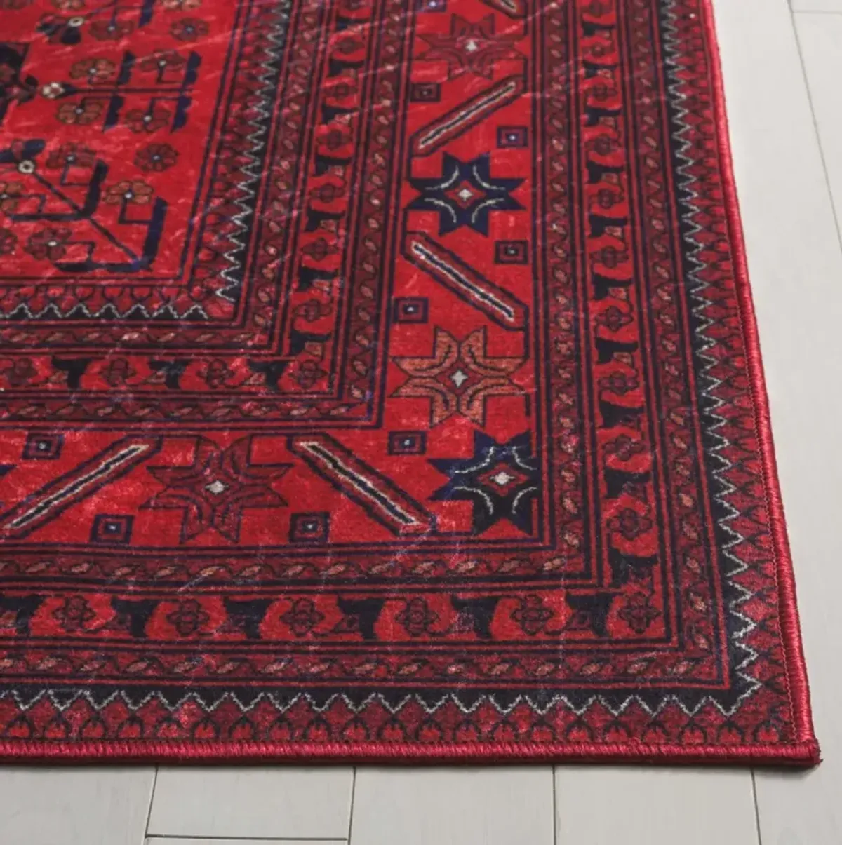 ORLANDO 754 RED  2'-2' x 8' Runner Rug