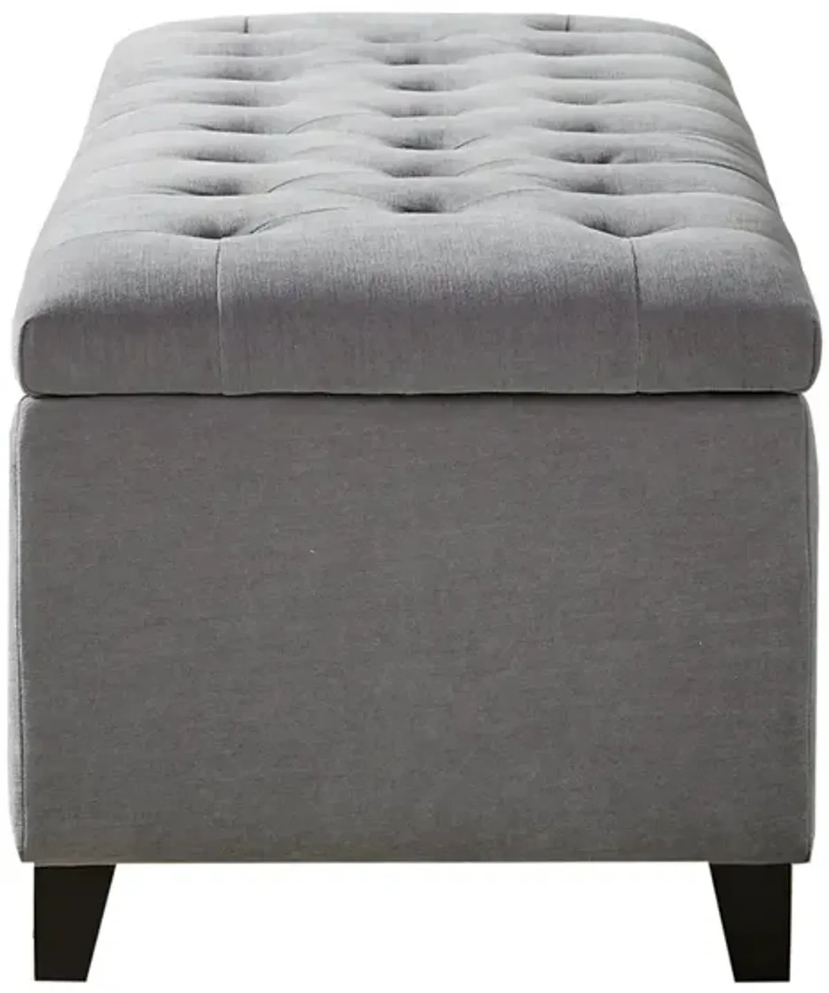 Madison Park Shandra Grey Tufted Top Soft Close Storage Bench