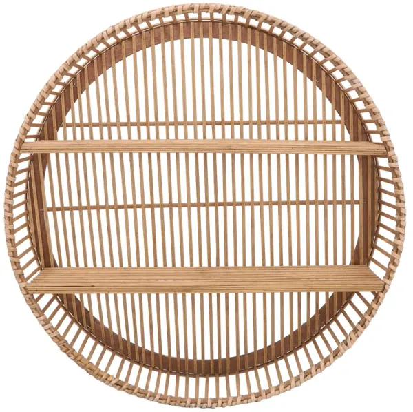 Bamboo, 31'h Wall Shelf, Natural