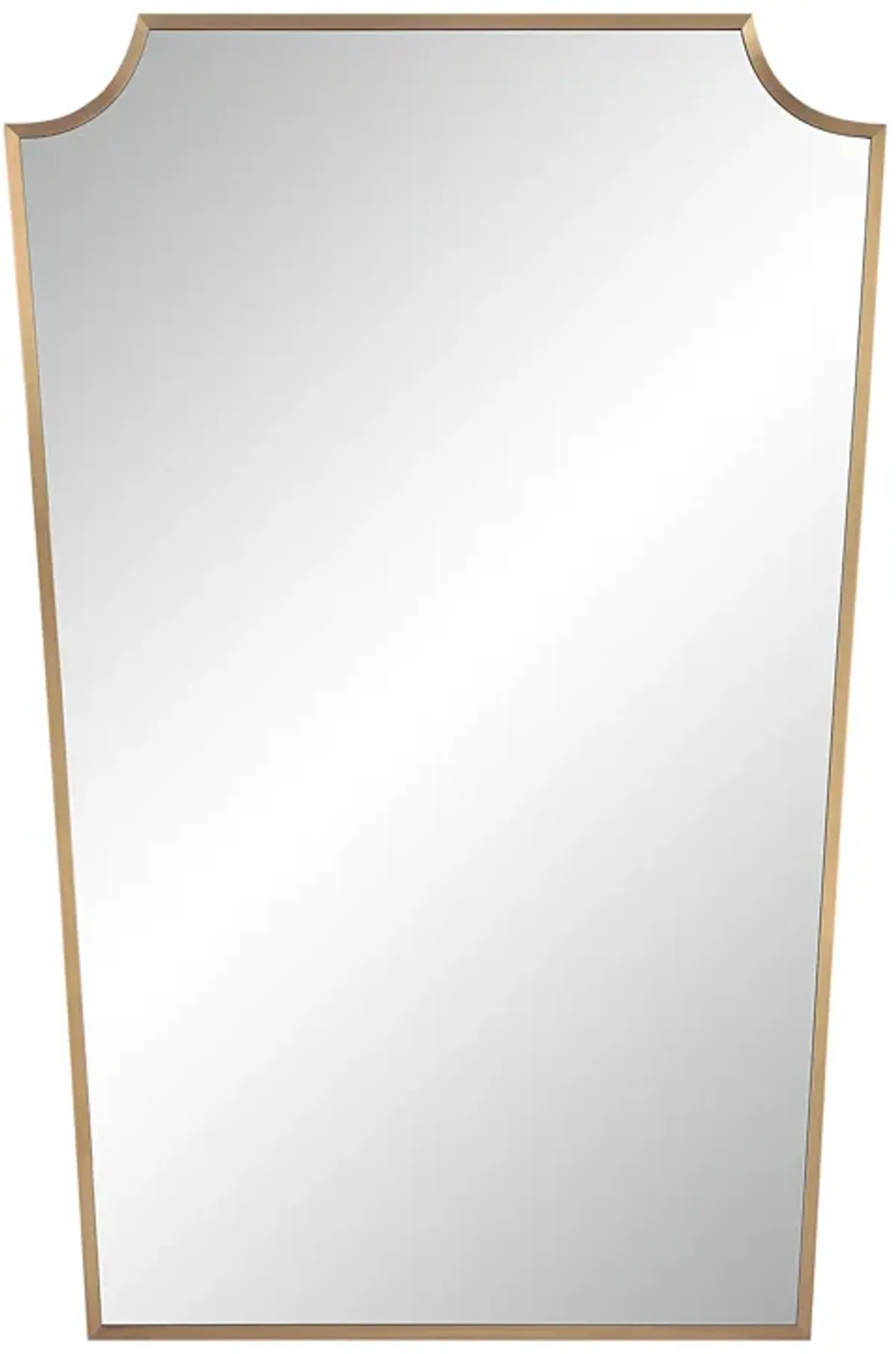 Brigid 36" Tall Rectangular Mirror, Burnished Brass