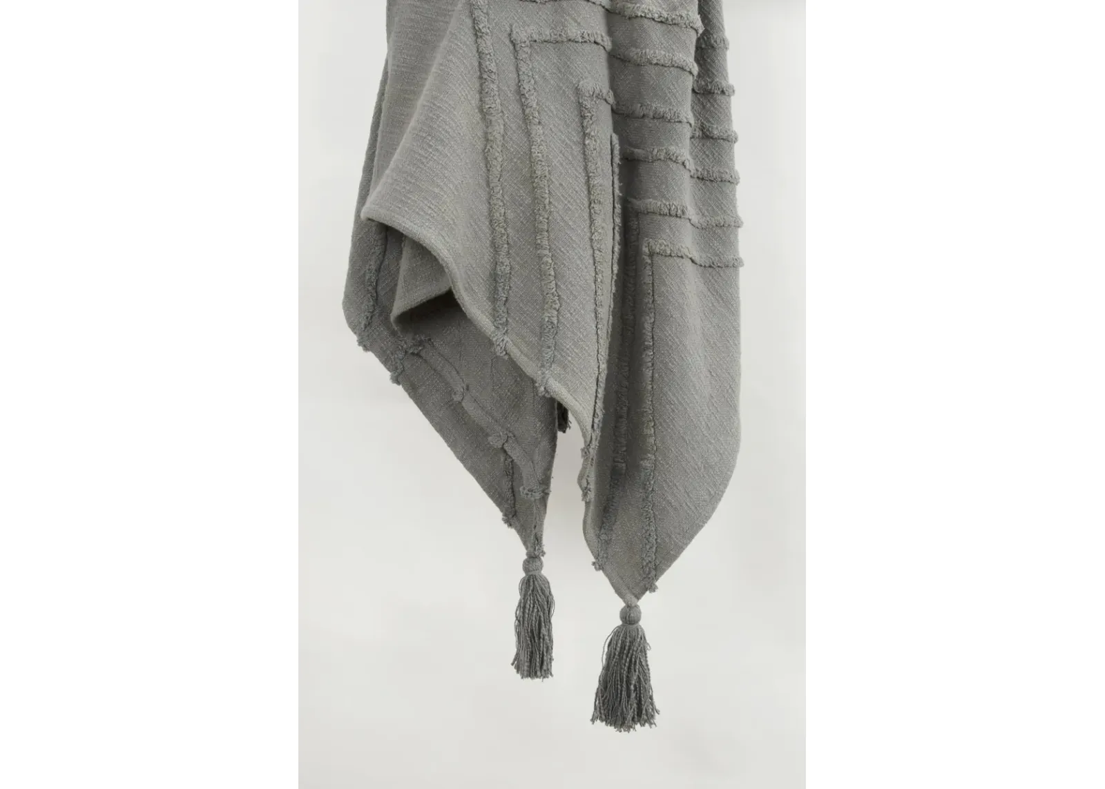 Geometric Grey Throw