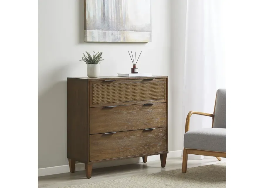 Madison Park Cali Natural 3-Drawer Accent Chest