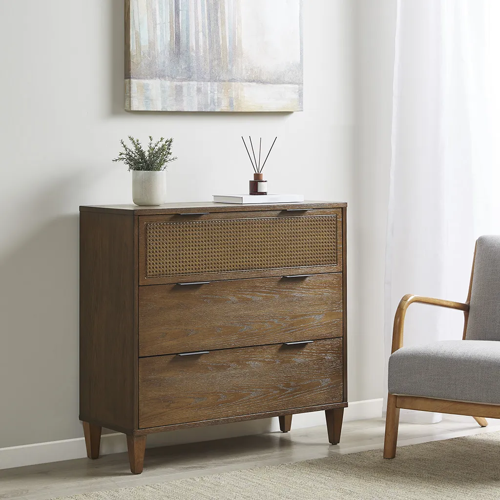 Madison Park Cali Natural 3-Drawer Accent Chest