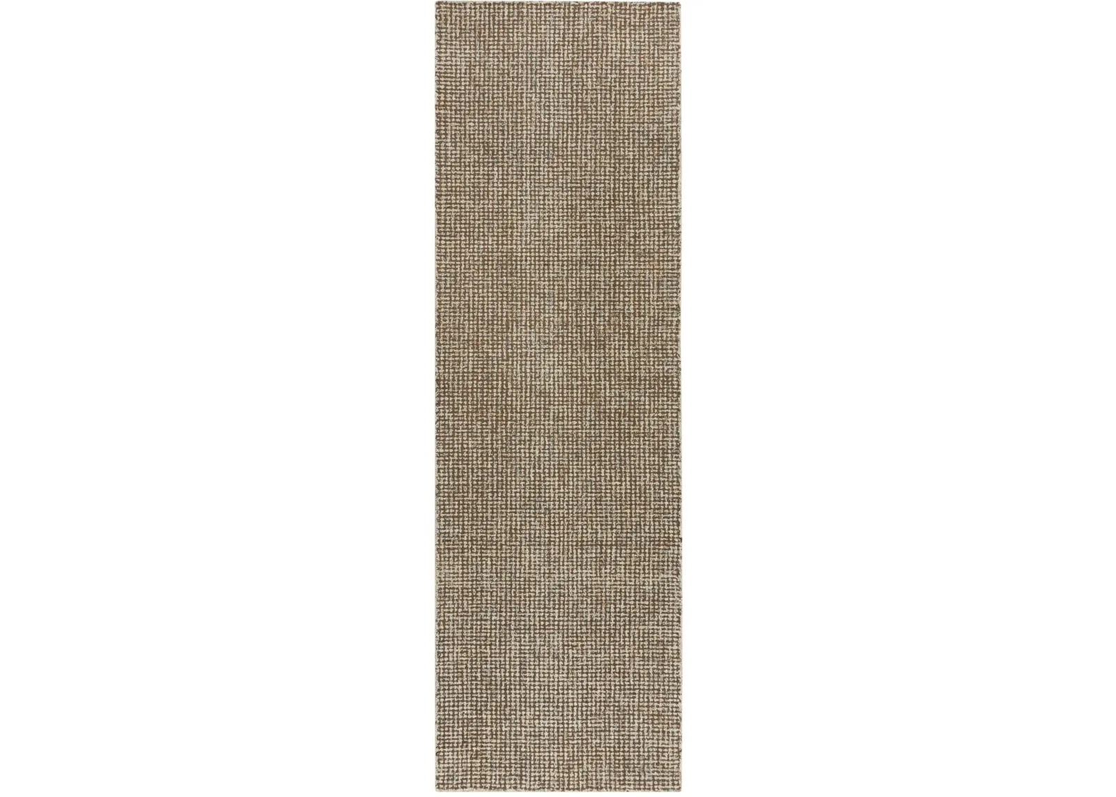 Brindleton Brown/Ivory Tweed Wool 2'6" x 10' Runner Rug