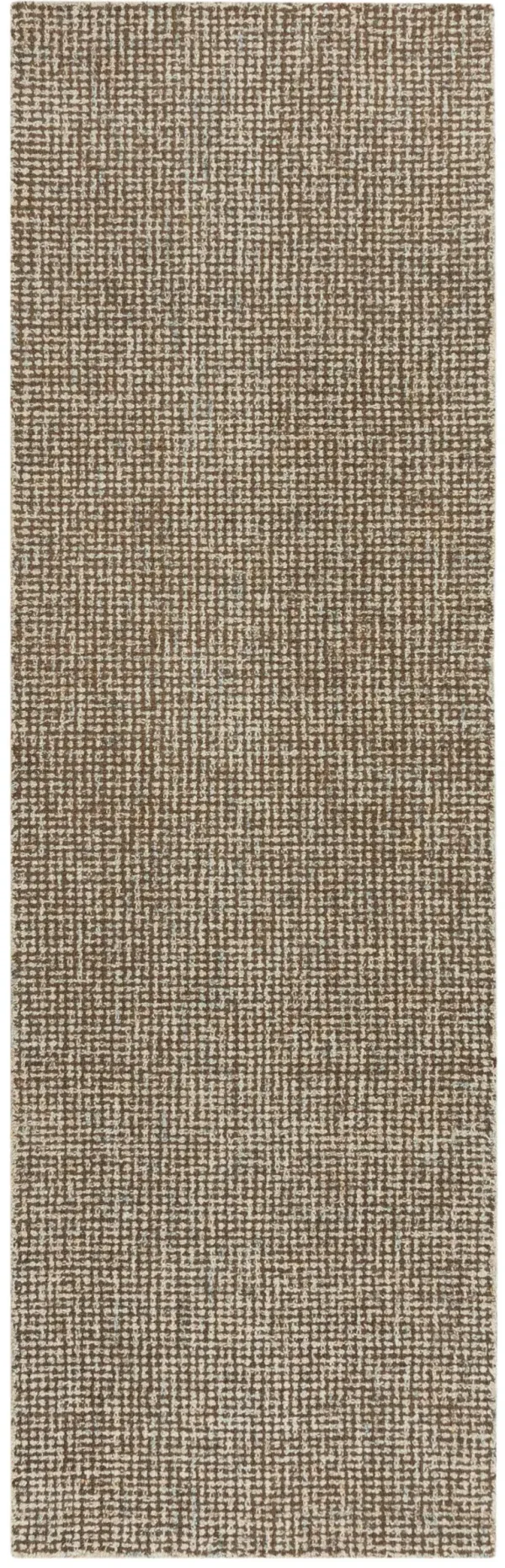 Brindleton Brown/Ivory Tweed Wool 2'6" x 10' Runner Rug