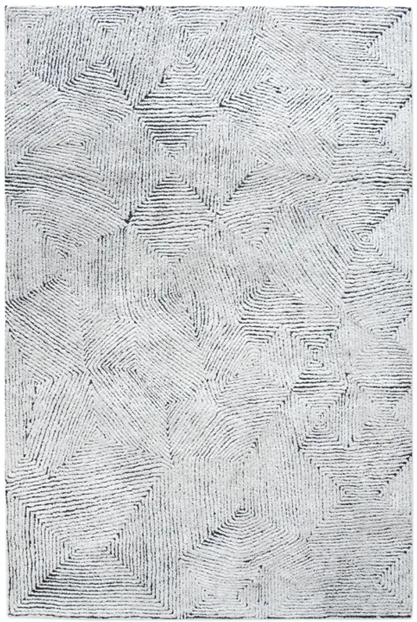 Maze Blue 9 X 12 Rug