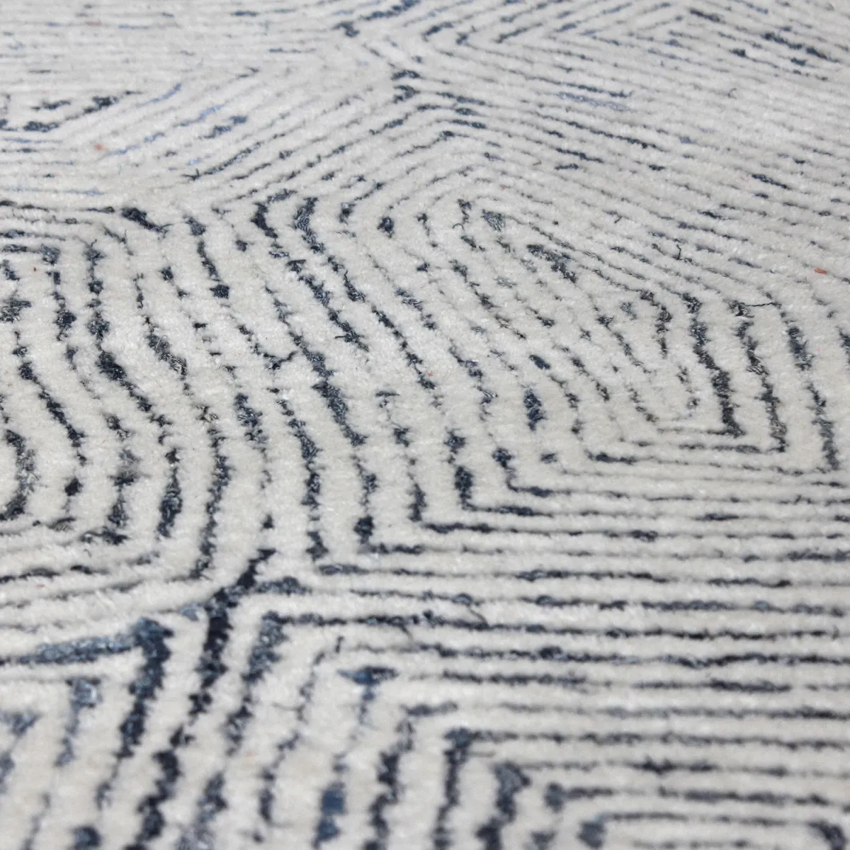 Maze Blue 9 X 12 Rug