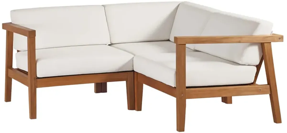 Bayport Teak 3-Piece Outdoor Sectional